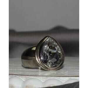 Sterling Silver Topaz Ring 7.1G / Sz 7